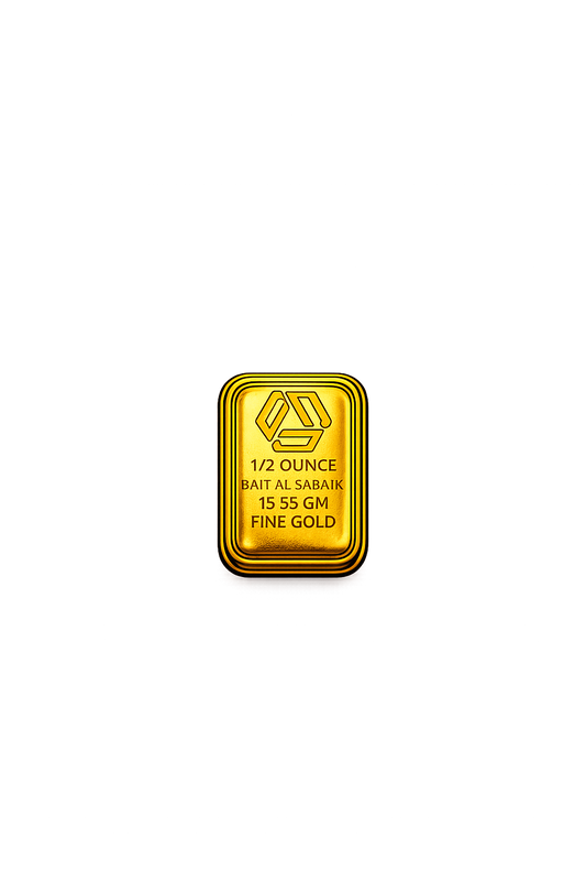 Half Ounce Fine Gold Bar 999.9