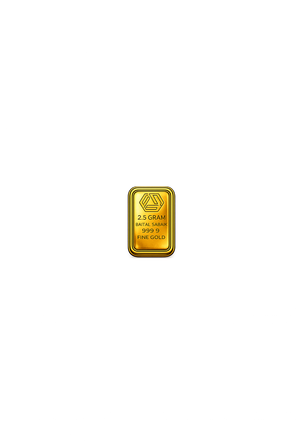 2.5 Gram Fine Gold Bar 999.9