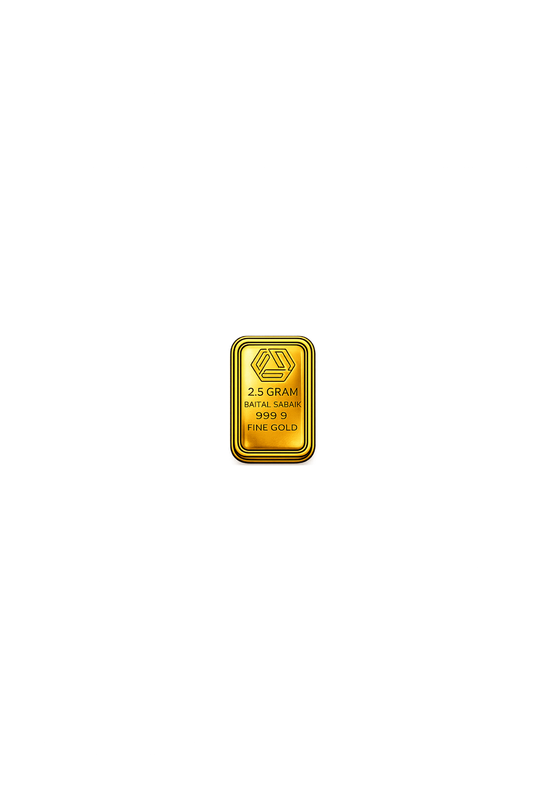 2.5 Gram Fine Gold Bar 999.9
